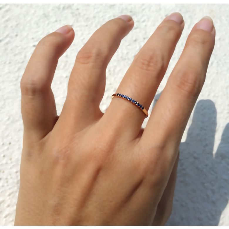 Anneau Or jaune 18 carats, Saphir I Pretty little stars I Gemperles  - 5