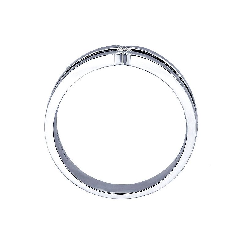 Bague Homme en Or blanc et  Diamant 0.055ct | Horace - 3