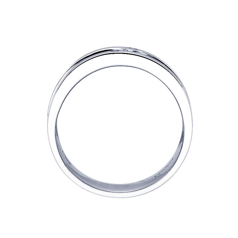 Bague ors Homme - Anneau 2 Or blanc et rose 18cts avec diamant serti - 2