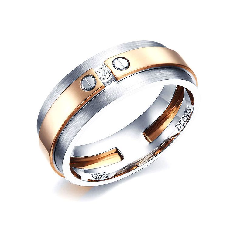 Bague Homme. Diamant. Or blanc et rose I Britannicus - 1
