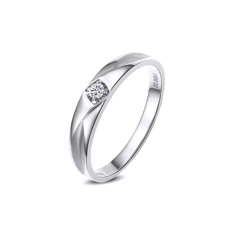 Alliance diamant or blanc - Alliance pour Elle - 1