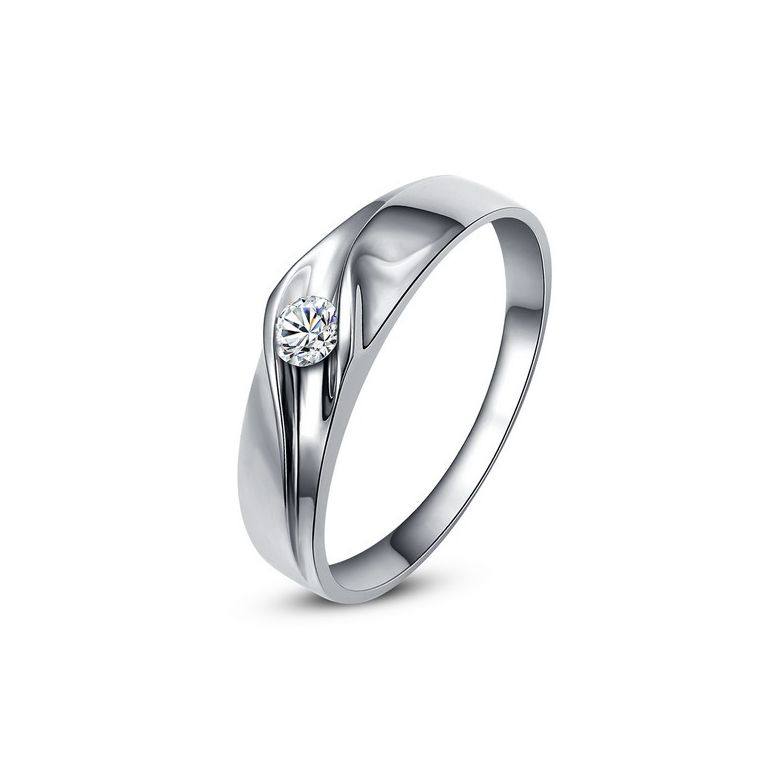 Alliance de fiançaille - Alliance platine pour Femme - Diamant - 1