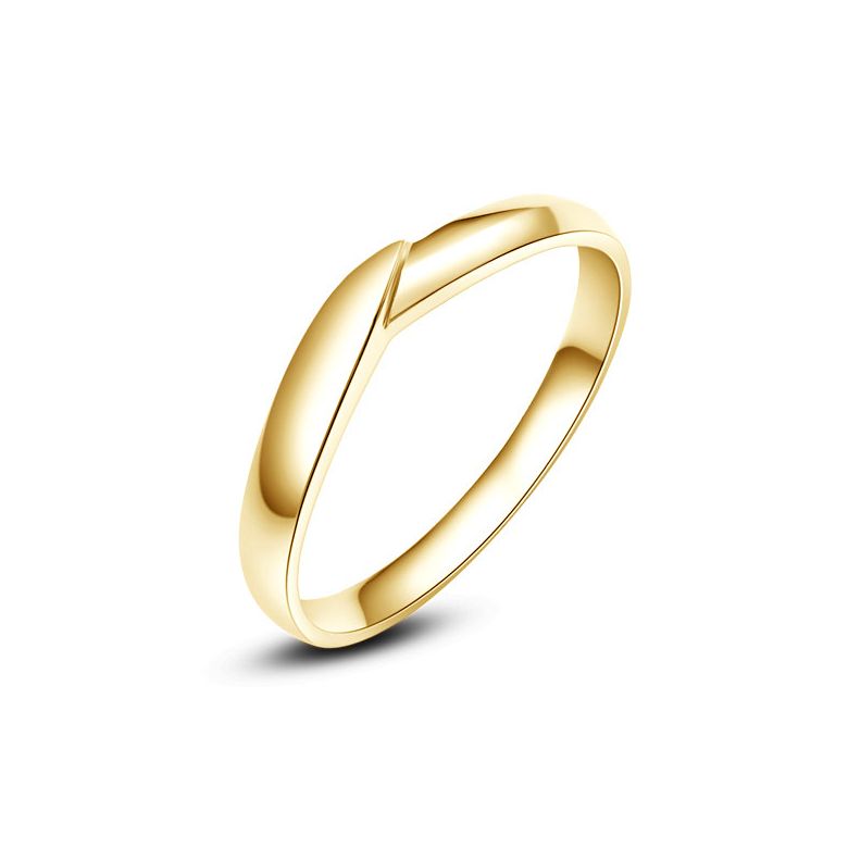 Bague fiançaille Homme - Or jaune - Diamant 0.006ct - 1