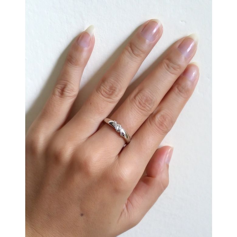 Alliances Or Blanc - Diamants  - 3