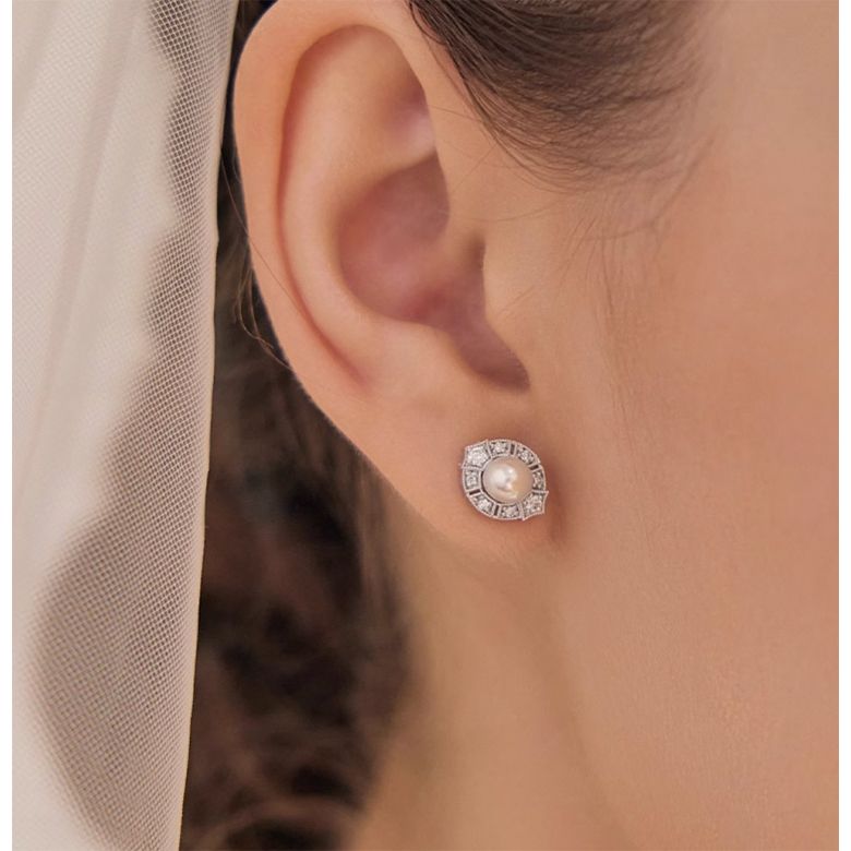 Boucles d'Oreilles Géométria Préciosa - Luxe et Éclat Intemporels - 1