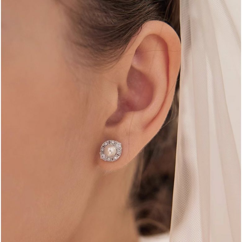 Boucles d'Oreilles Géométria Préciosa - Luxe et Éclat Intemporels - 4