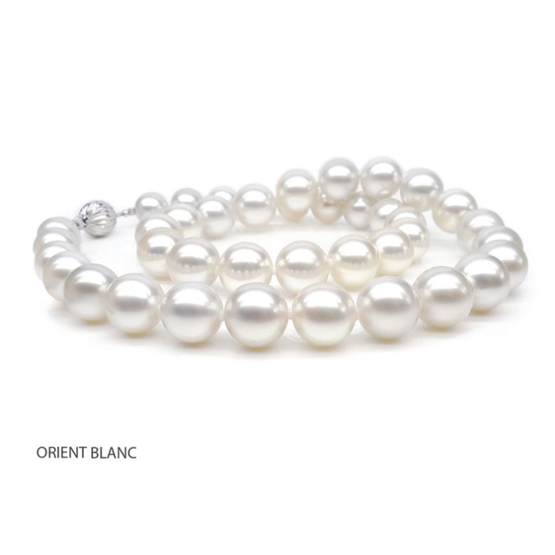 Collier grosse perle - Collier mariage perle blanche - 9.5/10.5mm - 4