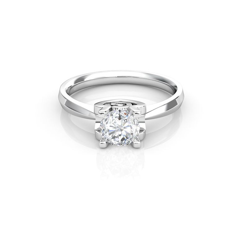 Bague prénom - Lettre G - Diamant, or blanc | Gemperles - 3