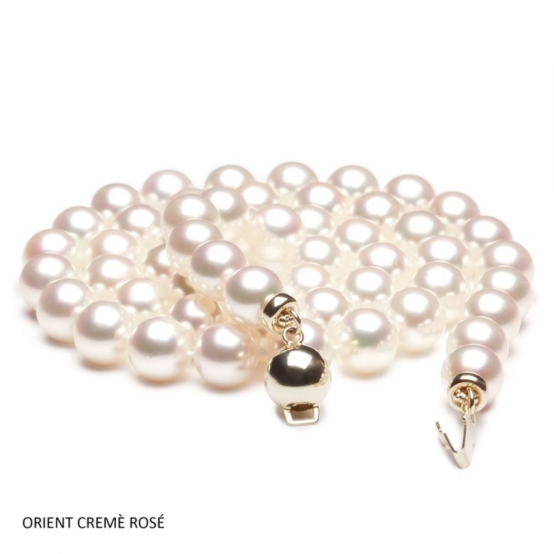 Perle collier - Collier perle blanche de mer - Perles Japon - 6.5/7mm - 5