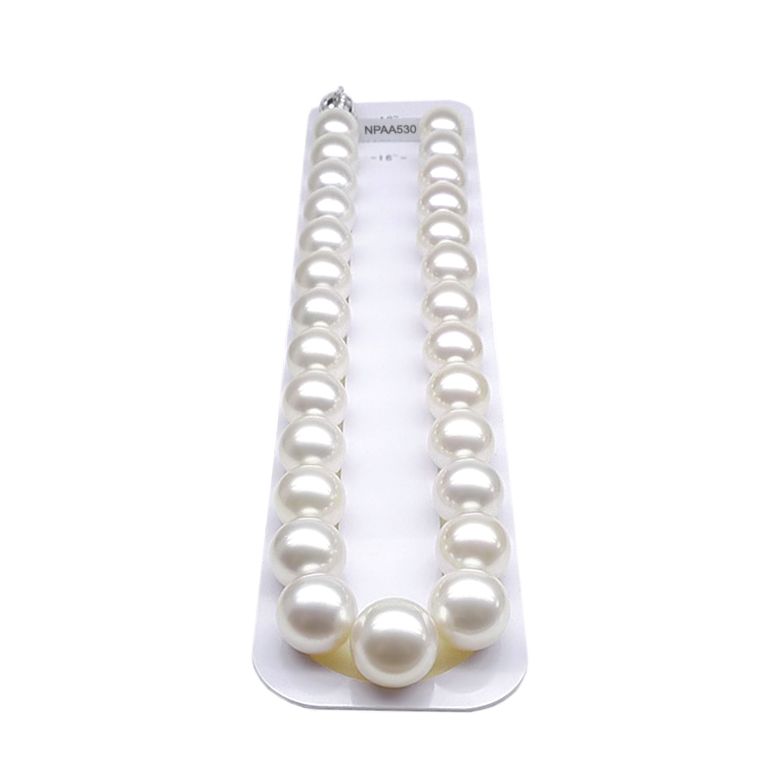Collier Marie Antoinette Haute joaillerie. Perles d'Australie blanches 15/17mm - 4