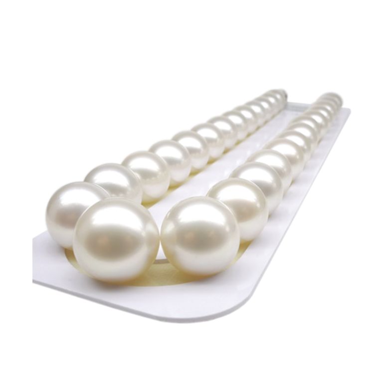 Collier Marie Antoinette Haute joaillerie. Perles d'Australie blanches 15/17mm - 3