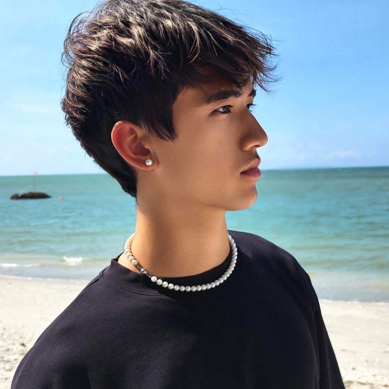 Collier Homme Perle Cascade Alpha - 1