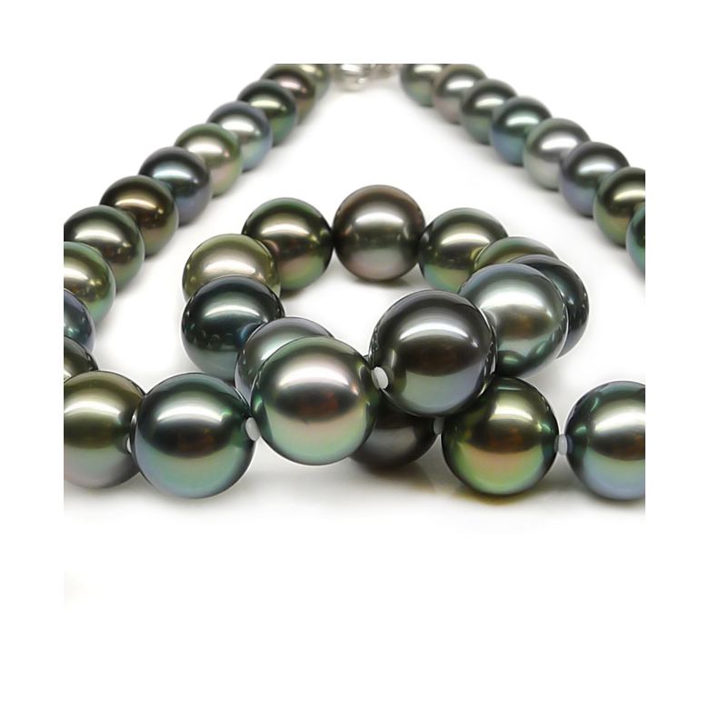 Collier perles de Tahiti multi couleurs - Perle polynésienne - 2