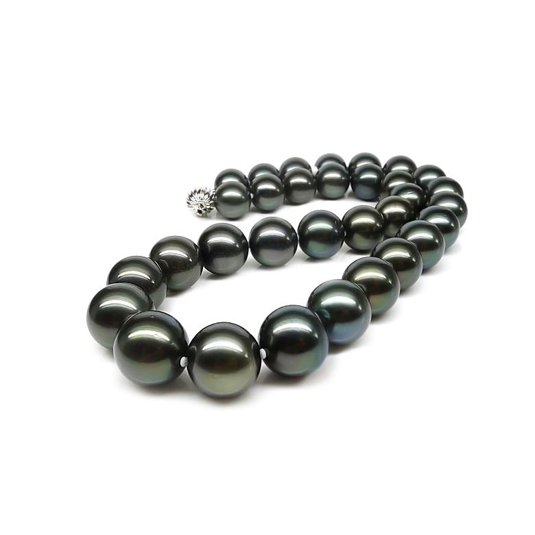 Collier en perles noires de Tahiti - 12/14.5mm, AAB - 3