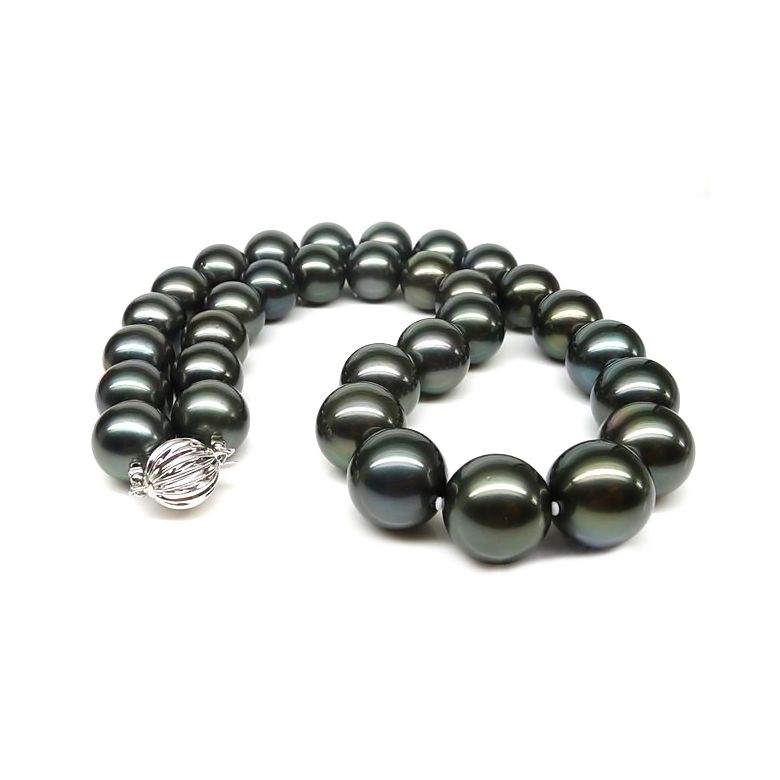 Collier en perles noires de Tahiti - 12/14.5mm, AAB - 1
