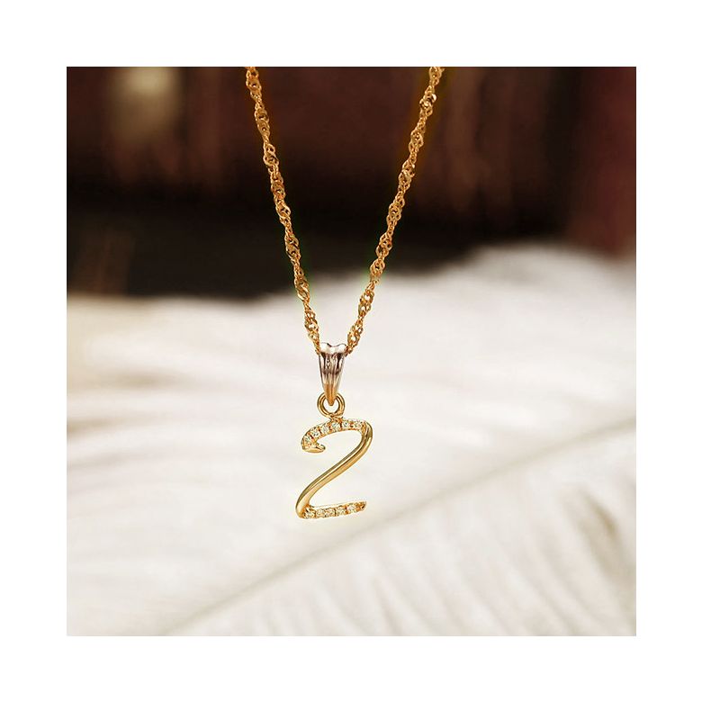 Pendentif chiffre 2 - Or jaune 18cts - Diamants 0.055ct - 3