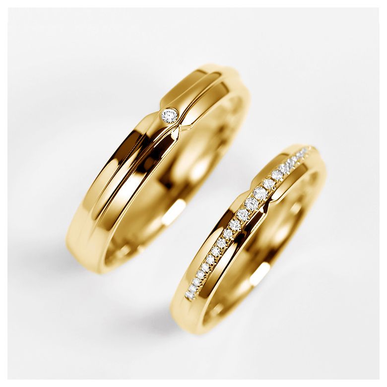 Alliance de Mariage Frida - Or Jaune - 3