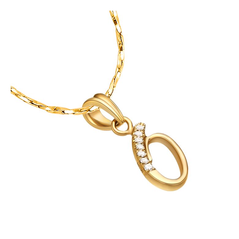 Pendentif 0 - Or jaune 18cts et diamants 0.035ct - 2