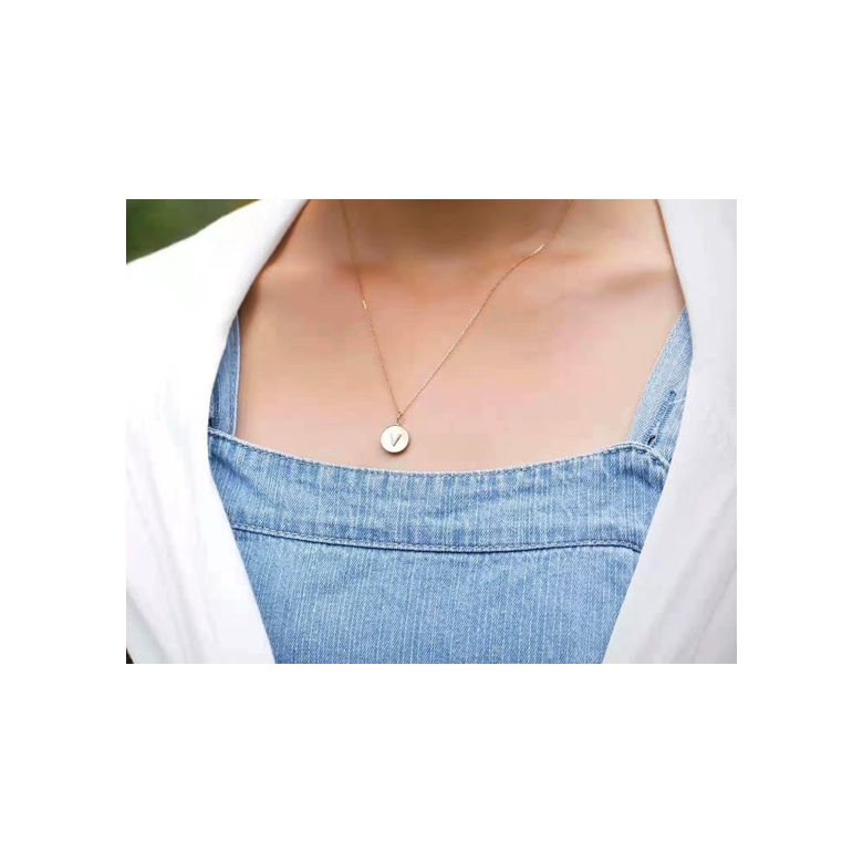 Pendentif Lettre de l'Alphabet - Vos initiales diamantées autour du cou - 12