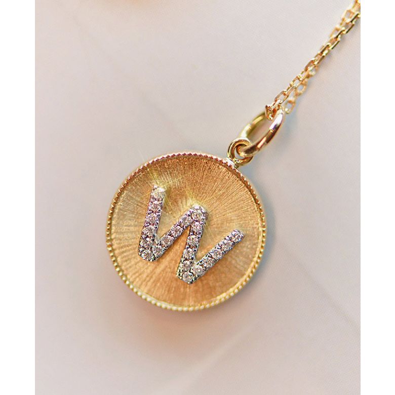Pendentif Lettre de l'Alphabet - Vos initiales diamantées autour du cou - 8