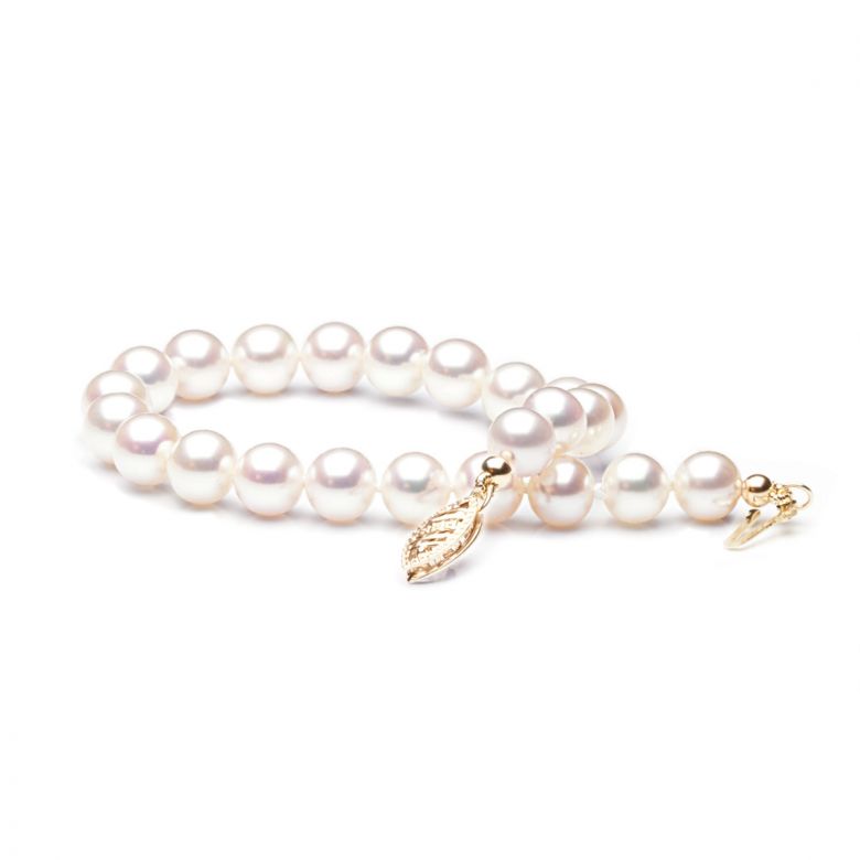 Bracelet avec perle blanche de culture eau douce Chine 6.5/7mm - 1