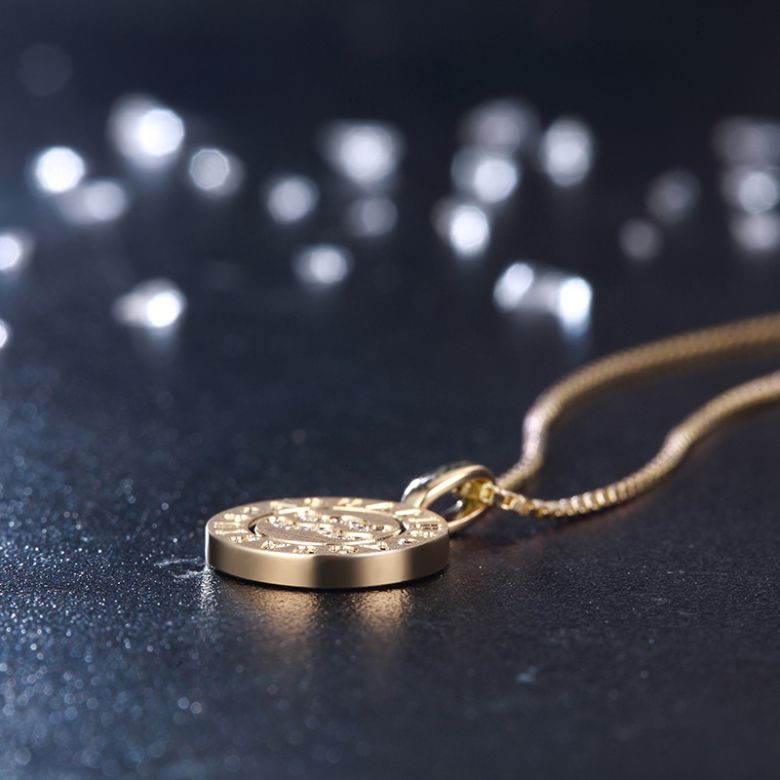 Pendentif Aquarius Or jaune. Signe du verseau. Zodiaque - 6