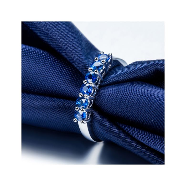 Bague saphir - Sophistiquée et Glamour - Or blanc - 4