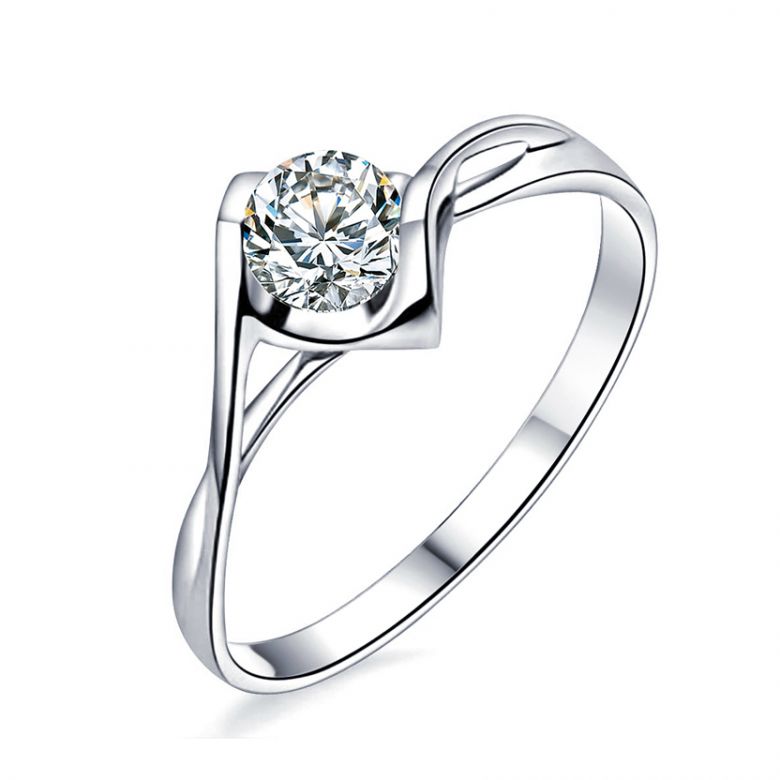 Solitaire Diamant 0.15 Carat - Victor Hugo, A Jeanne Platine | Gemperles - 1