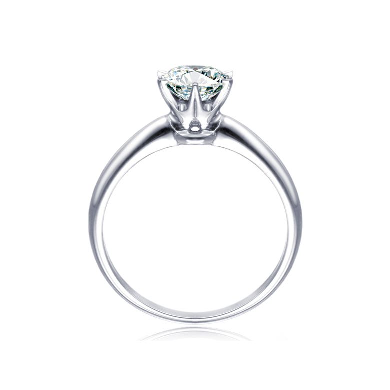 Bague Solitaire Brillant - Monture Or Blanc Timeless | Gemperles - 5