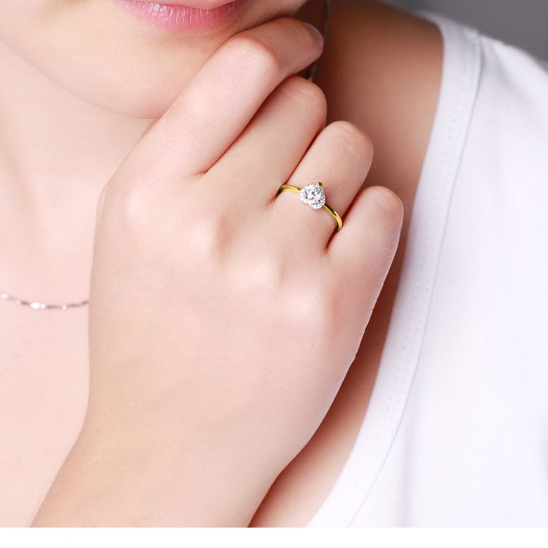 Solitaire Mon Coeur de Diamant - Or Jaune & Diamants Pavés | Gemperles - 2